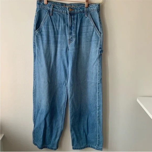 MOTHER The Fun Dip Utility Puddle Jeans Wide leg Sz 24 - Picture 8 of 14
